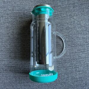 DAVID’S TEA Teal Glass Pitcher